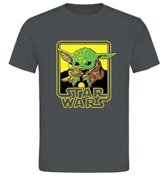 Мужская футболка Baby Yoda Grogu Графит фото