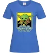 Женская футболка Baby Yoda Grogu Ярко-синий фото