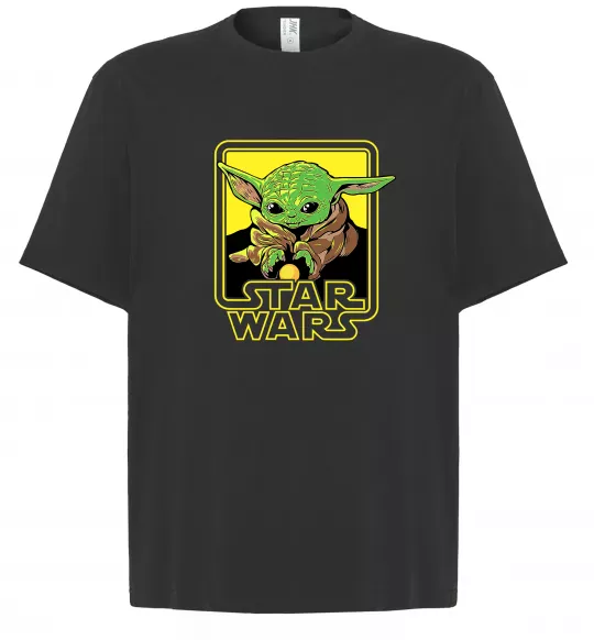 Футболка Оверсайз Baby Yoda Grogu Чорний фото