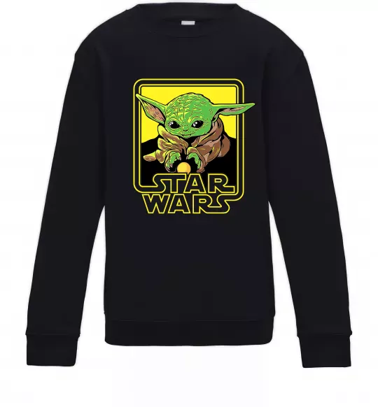 Детский Свитшот Baby Yoda Grogu Черный фото
