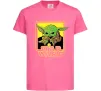 Дитяча футболка Baby Yoda Grogu Яскраво-рожевий фото