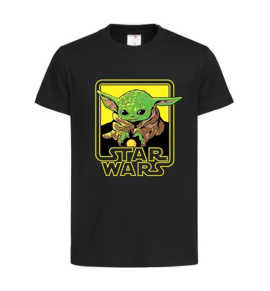 Детская футболка Baby Yoda Grogu Черный фото