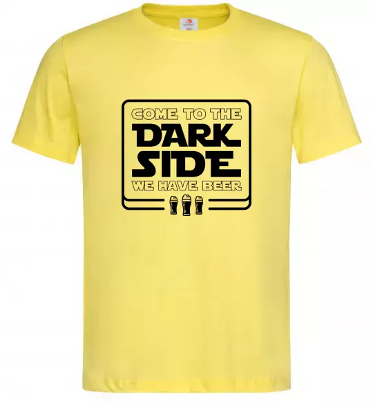Мужская футболка Come to the Dark side we have beer Лимонный фото