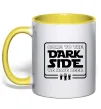 Чашка с цветной ручкой Come to the Dark side we have beer Солнечно желтый фото