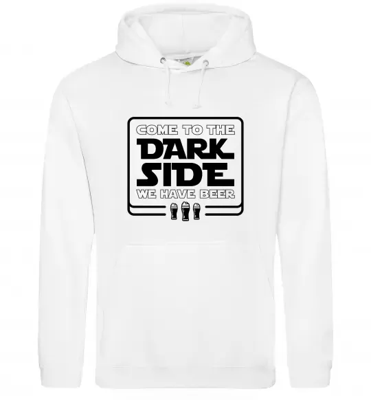Женская толстовка (худи) Come to the Dark side we have beer Белый фото