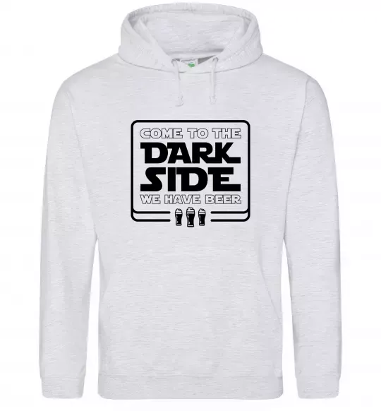 Женская толстовка (худи) Come to the Dark side we have beer Серый меланж фото