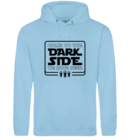 Женская толстовка (худи) Come to the Dark side we have beer Голубой фото