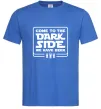 Мужская футболка Come to the Dark side we have beer Ярко-синий фото