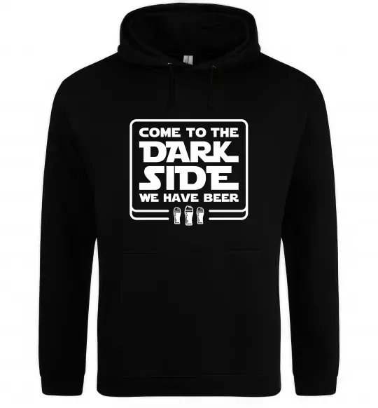 Женская толстовка (худи) Come to the Dark side we have beer Черный фото