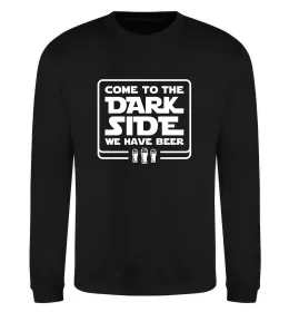 Свитшот Come to the Dark side we have beer Черный фото