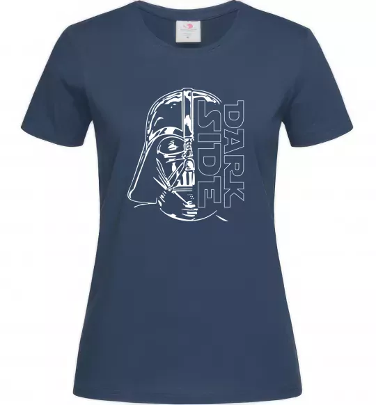 Жіноча футболка Darth Vader Dark Side Темно-синій фото