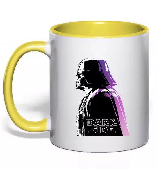 Чашка с цветной ручкой Dark Side Star Wars Солнечно желтый фото