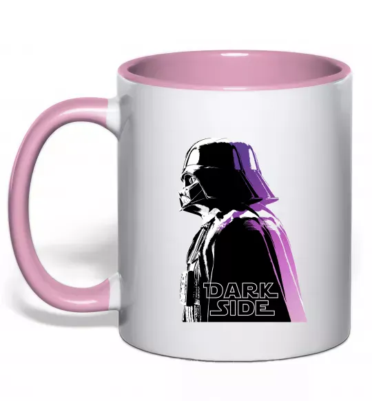 Чашка с цветной ручкой Dark Side Star Wars Нежно розовый фото