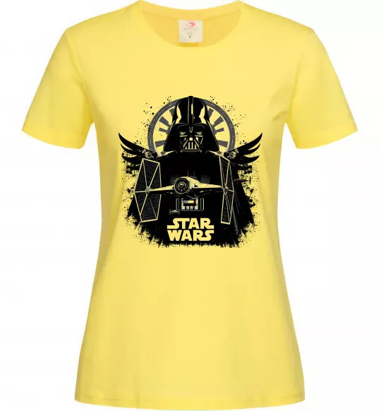 Женская футболка Darth Vader зоряний винищувач Лимонный фото
