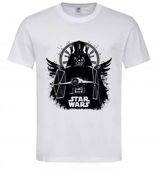 Мужская футболка Darth Vader зоряний винищувач Белый фото
