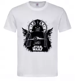 Мужская футболка Darth Vader зоряний винищувач Белый фото