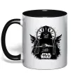 Чашка с цветной ручкой Darth Vader зоряний винищувач Черный фото