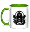 Чашка с цветной ручкой Darth Vader зоряний винищувач Зеленый фото