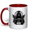 Чашка с цветной ручкой Darth Vader зоряний винищувач Красный фото