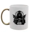 Чашка с цветной ручкой Darth Vader зоряний винищувач Золото фото