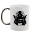 Чашка с цветной ручкой Darth Vader зоряний винищувач Серебро фото
