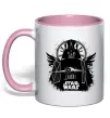 Чашка с цветной ручкой Darth Vader зоряний винищувач Нежно розовый фото
