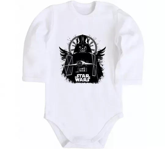 Детский боди Darth Vader зоряний винищувач Белый фото