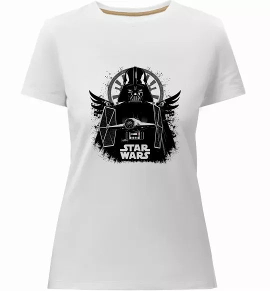 Женская премиум футболка Darth Vader зоряний винищувач Белый фото