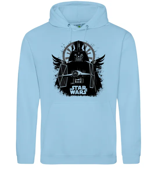 Мужская толстовка (худи) Darth Vader зоряний винищувач Голубой фото
