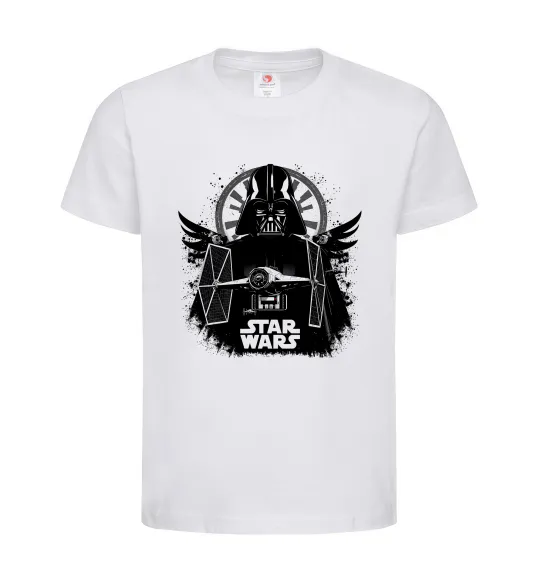 Дитяча футболка Darth Vader зоряний винищувач Білий фото