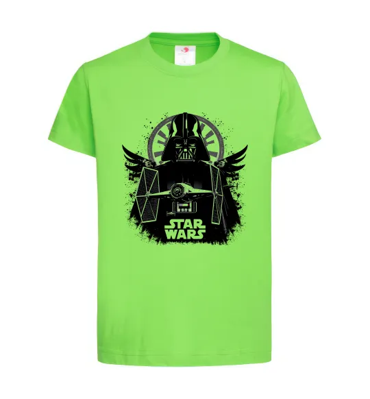 Дитяча футболка Darth Vader зоряний винищувач Лаймовий фото