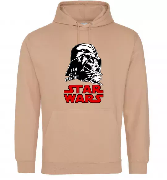 Мужская толстовка (худи) I am your father Star Wars Песочный фото