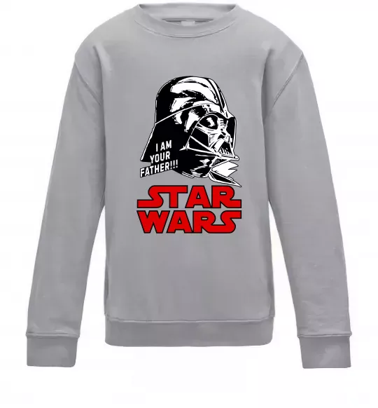 Детский Свитшот I am your father Star Wars Серый меланж фото