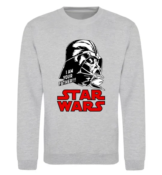 Світшот I am your father Star Wars Сірий меланж фото