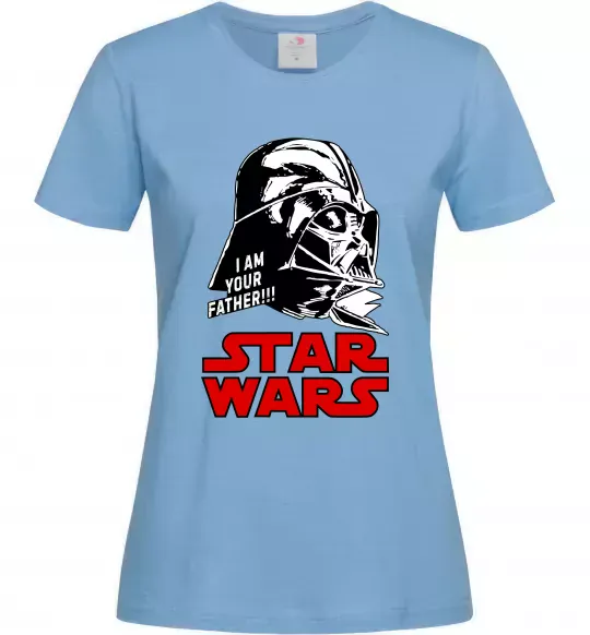 Жіноча футболка I am your father Star Wars Блакитний фото