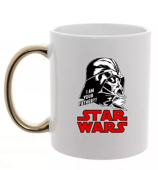 Чашка с цветной ручкой I am your father Star Wars Золото фото