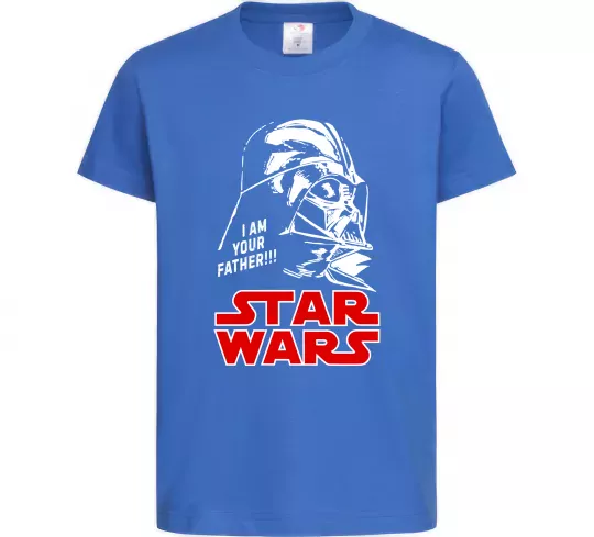 Дитяча футболка I am your father Star Wars Яскраво-синій фото