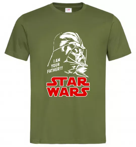 Чоловіча футболка I am your father Star Wars Оливковий фото