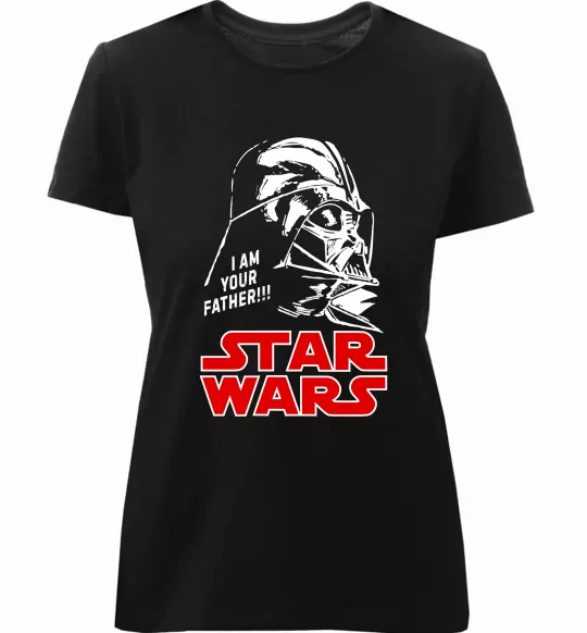 Женская премиум футболка I am your father Star Wars Черный фото