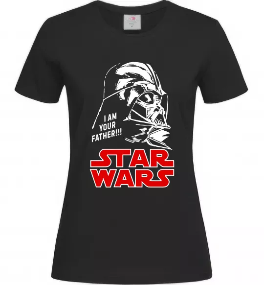 Жіноча футболка I am your father Star Wars Чорний фото