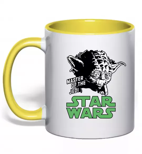 Чашка с цветной ручкой Master of the Jedi Солнечно желтый фото