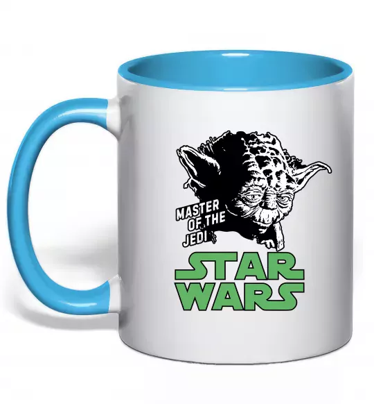Чашка с цветной ручкой Master of the Jedi Голубой фото