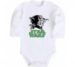 Детский боди Master of the Jedi Белый фото