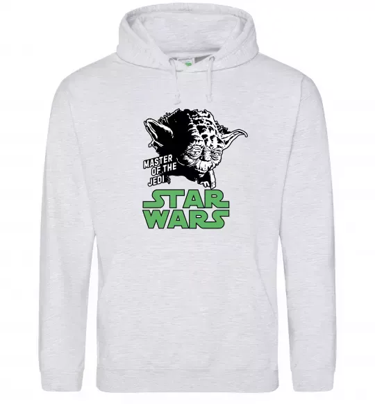 Женская толстовка (худи) Master of the Jedi Серый меланж фото