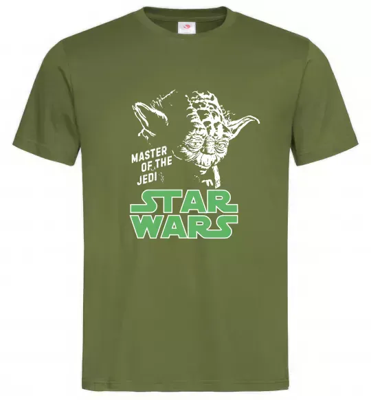 Чоловіча футболка Master of the Jedi Оливковий фото