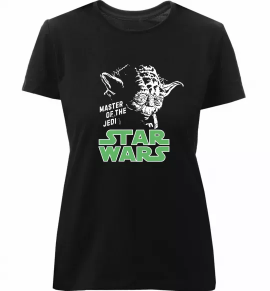 Жіноча преміум футболка Master of the Jedi Чорний фото