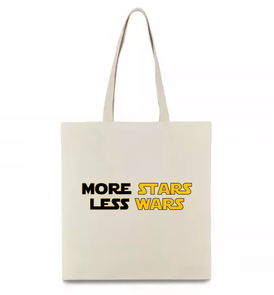 Эко-сумка More stars less wars Бежевый фото