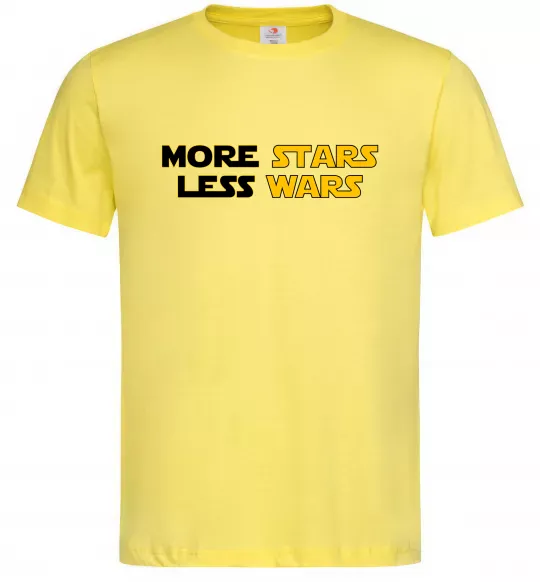 Чоловіча футболка More stars less wars Лимонний фото