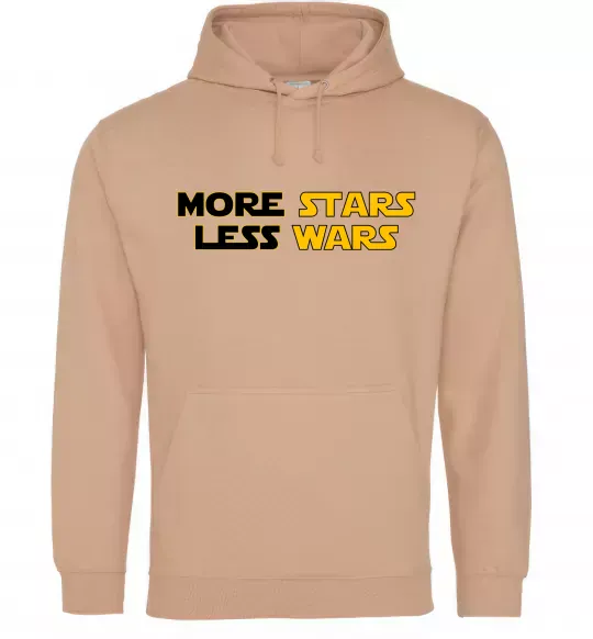 Жіноча толстовка (худі) More stars less wars Пісочний фото