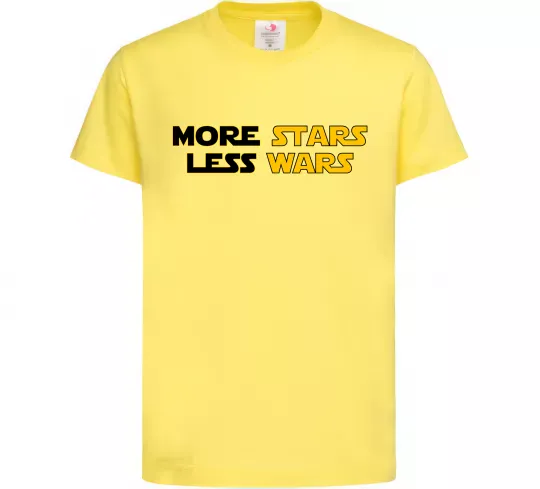 Детская футболка More stars less wars Лимонный фото